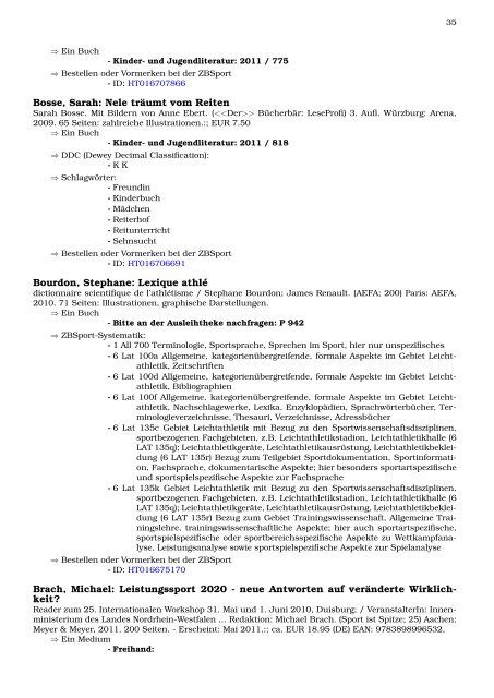 PDF Neukatalogisate 03. Februar 2011 - Zentralbibliothek der ...