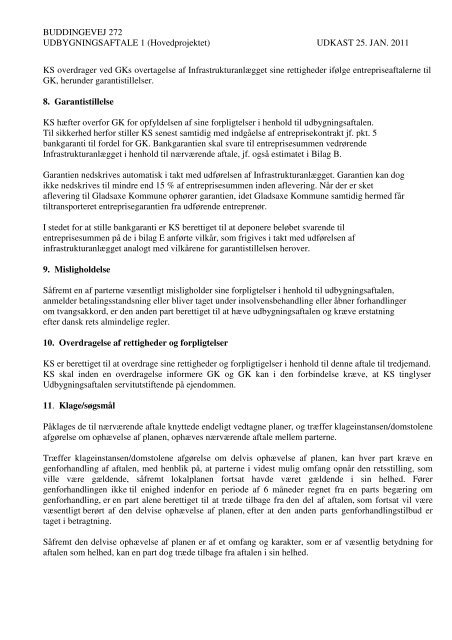 3. Bilag 3: Udbygningsaftale 1 (Bilag 3.pdf) - Gladsaxe Kommune