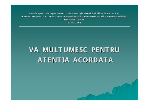 Comunicari prezentate - IMNR