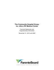 The Community Hospital Group, Inc. d/b/a JFK Medical Center