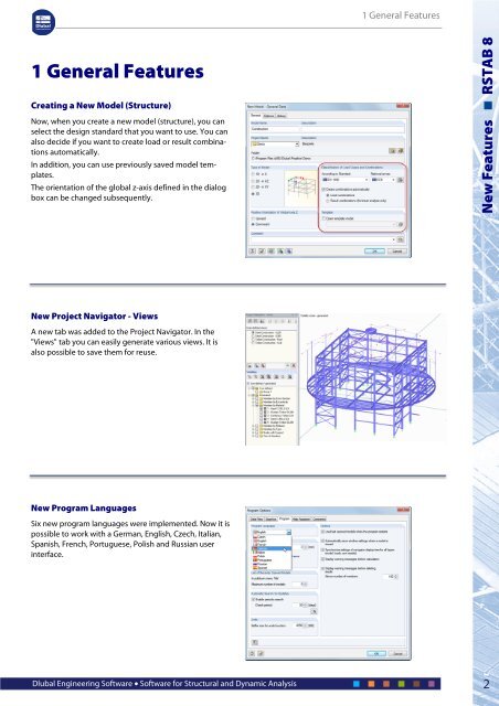 List of new features in RSTAB 8 (PDF)... - Dlubal Software