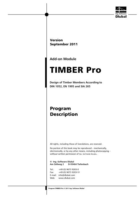 TIMBER Pro - Dlubal Software