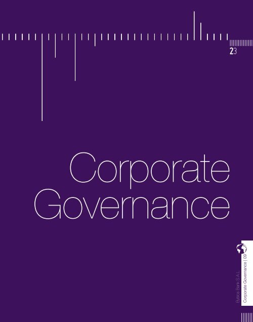 Byblos Bank S.A.L. Corporate Governance | 09