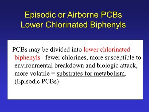 Polychlorinated Biphenyls (PCBs) Brief Introduction - The ...