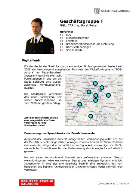 Jahresbericht 2010 - eBook - Berufsfeuerwehr Salzburg