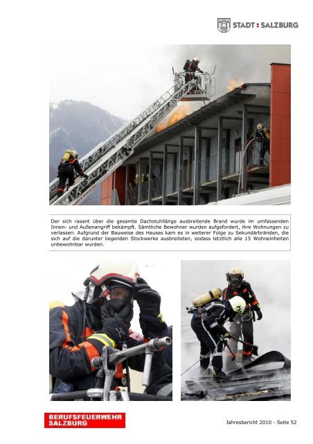 Jahresbericht 2010 - eBook - Berufsfeuerwehr Salzburg