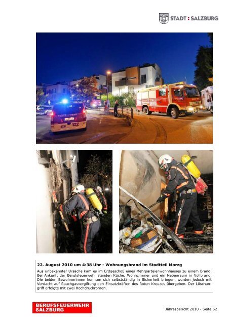 Jahresbericht 2010 - eBook - Berufsfeuerwehr Salzburg