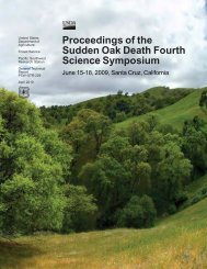 Proceedings of the Sudden Oak Death Fourth Science Symposium