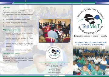 About TEN/MET - Tanzania Education Network/Mtandao wa Elimu ...