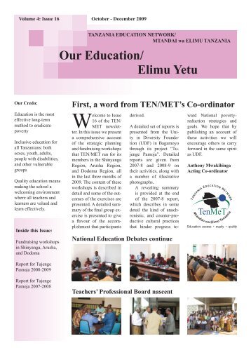 Our Education - Tanzania Education Network/Mtandao wa Elimu ...