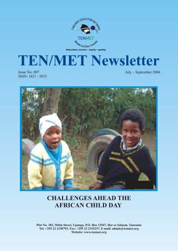 tenmet news letter 2 - Tanzania Education Network/Mtandao wa ...