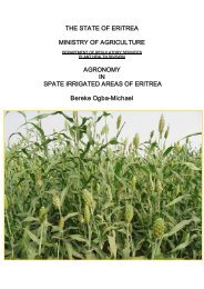 Agronomy in Spate Irrigated Areas of Eritrea