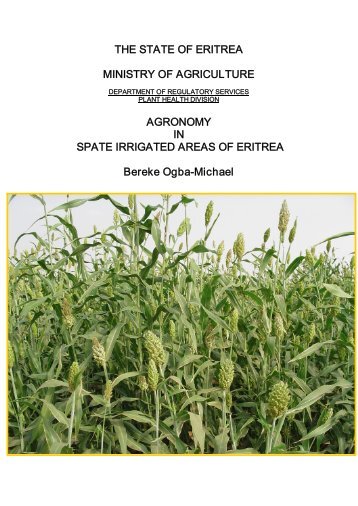 Agronomy in Spate Irrigated Areas of Eritrea