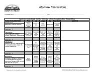 Sample Interview Impressions Scoring Sheet ... - Heritage Ohio