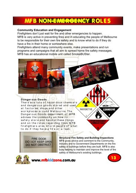 MFB NON-EMERGENCY ROLES - MFB KidZone