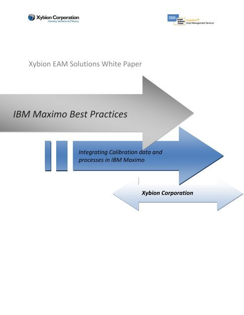 Integrating Calibration data and processes in IBM Maximo ... - Xybion