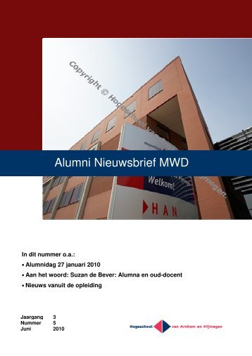 Alumni Nieuwsbrief MWD - Hogeschool van Arnhem en Nijmegen