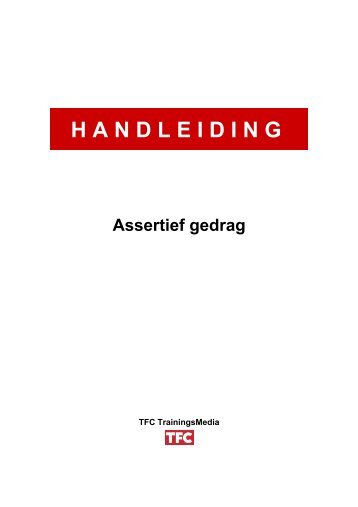 Handleiding "Assertief gedrag"