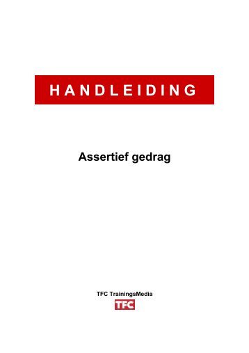 Handleiding "Assertief gedrag"