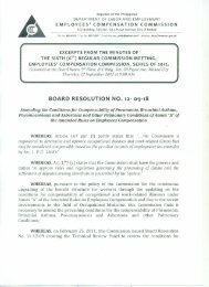 Board Resolution No. 12-09-18 - Compensation Commission