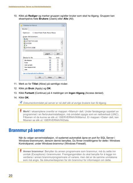 Server og klient/arbeidsstasjon - Mamut