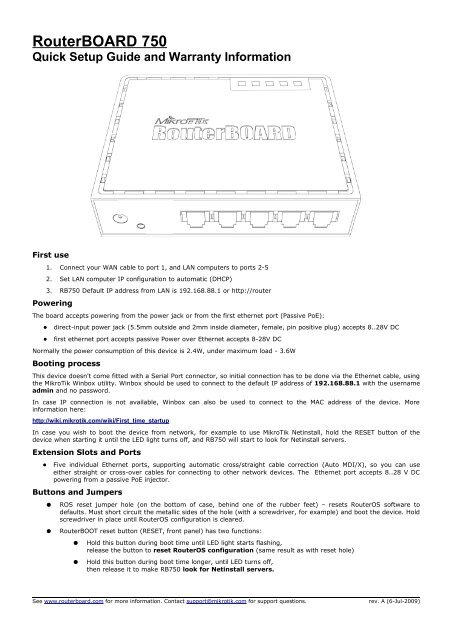 RouterBOARD 750 - Mikrotik.com.ua