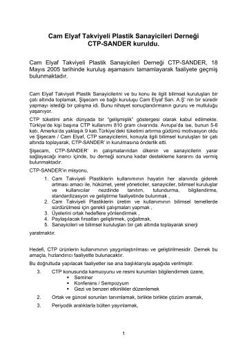 Cam Elyaf Takviyeli Plastik Sanayicileri DerneÄi CTP-SANDER ...