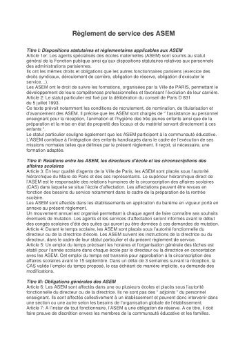 Réglement des ASEM - Inspection de la Goutte d'Or (18B)