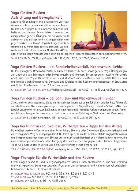 Yogatherapie - Yoga Vidya