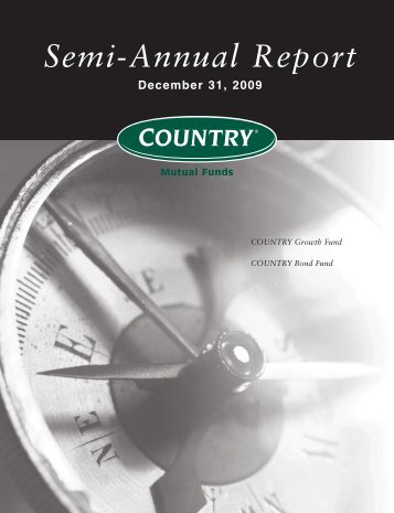 Semi-Annual Report December 31, 2009 - COUNTRY Financial