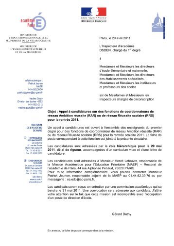 postes coordonnateurs EP - Inspection de la Goutte d'Or (18B)