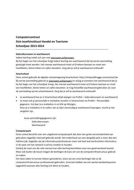 computerreglement - Sint-Jozefsinstituut Handel en Toerisme