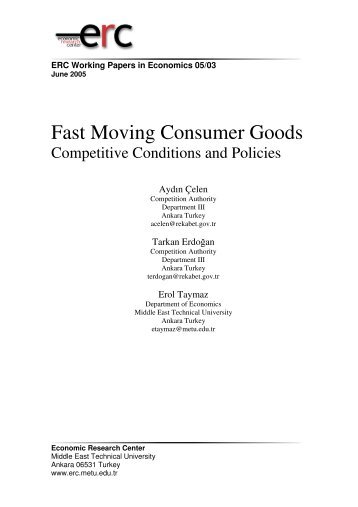 Fast Moving Consumer Goods - ERC - Middle East Technical ...