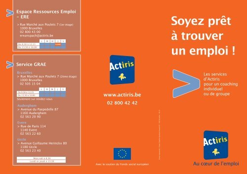 Soyez prÃªt Ã  trouver un emploi - Actiris