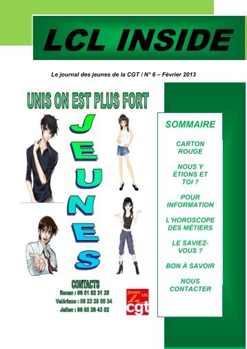 le journal des jeunes de la cgt lcl version manga