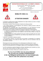 lire la suite ici - CGT LCL - Le CrÃ©dit Lyonnais