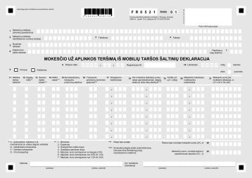 2005 m. Mokesčio už aplinkos teršimą deklaracija FR0521