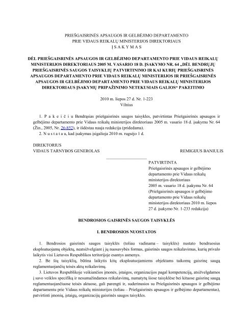 BENDROSIOS GAISRINES SAUGOS TAISYKLES.pdf - Tax.lt