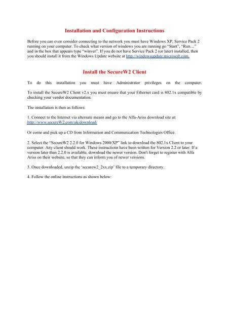 Wired Installation and Configuration Instructions