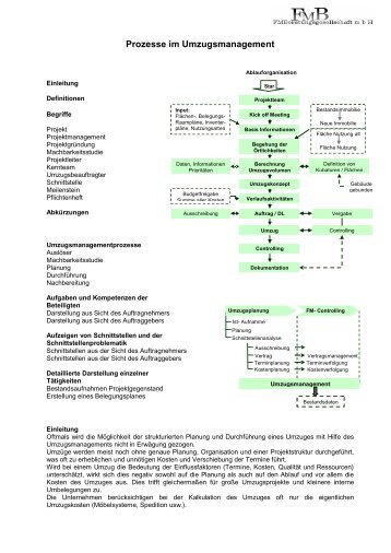 Prozesse im Umzugsmanagement - fmberatung.de