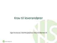 Krav til leverandÃ¸rer Statkraft versjon