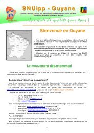 Bienvenue en Guyane - SNUipp Guyane