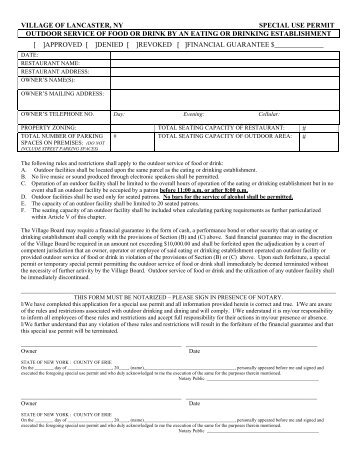 Outdoor dining permit.pdf - the Village of Lancaster, New York