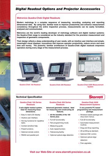 Visit our Web-Site at www.starrett-precision.co.uk