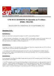 Questions DP UM Successions St Quentin en Yvelines ... - cgt lcl