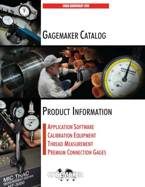 GAGEMAKER CATALOG PRODUCT INFORMATION