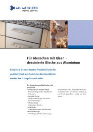 dessinierte Bleche aus Aluminium - Metall Service Menziken