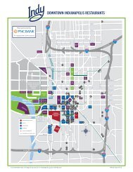 a Downtown Indianapolis Restaurant Map - 500 Festival