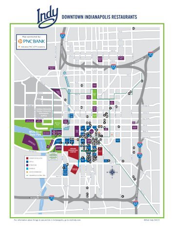 a Downtown Indianapolis Restaurant Map - 500 Festival