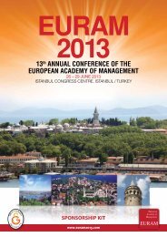 Sponsor and exhibitor opportunities - EURAM Annual Conference ...